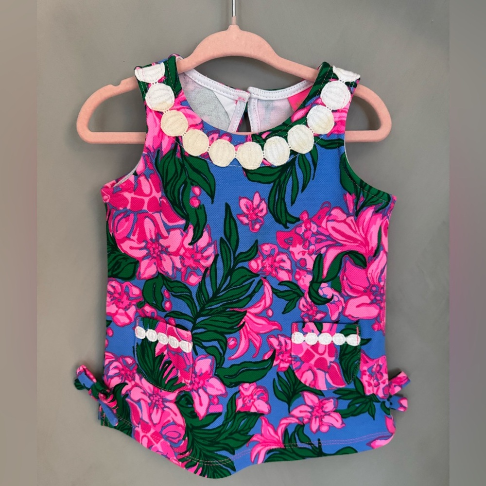 Lilly Pulitzer Pink and Green Floral Dress